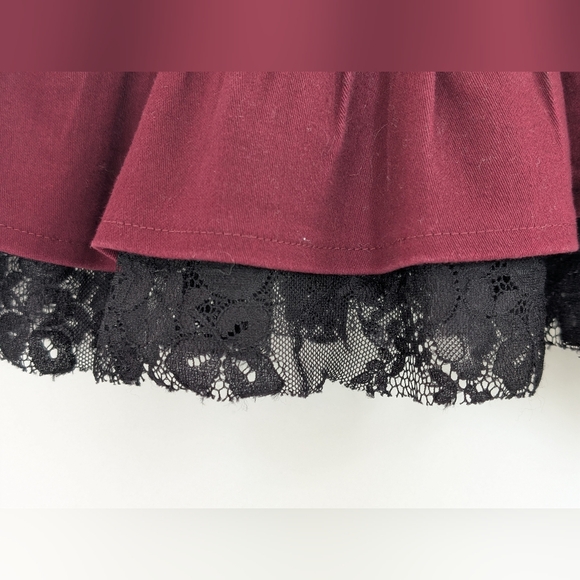 Jawbreaker Steampunk Corset Dress Goth Red Black Lace Rufflesize M - Picture 5 of 13